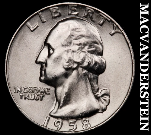 1958-D Washington Quarter- Silver Choice Gem Brilliant Uncirculated  #i9606
