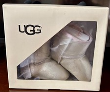 Ugg Baby  3-6 Months Silver Bailey Bow Boots Adorable