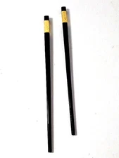 Chop Sticks 7" Heat Resistant Golden Ruyi Design Black