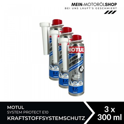Motul System Protect E10 Kraftstoffsystemschutz Benzin Additiv 3x300 ML