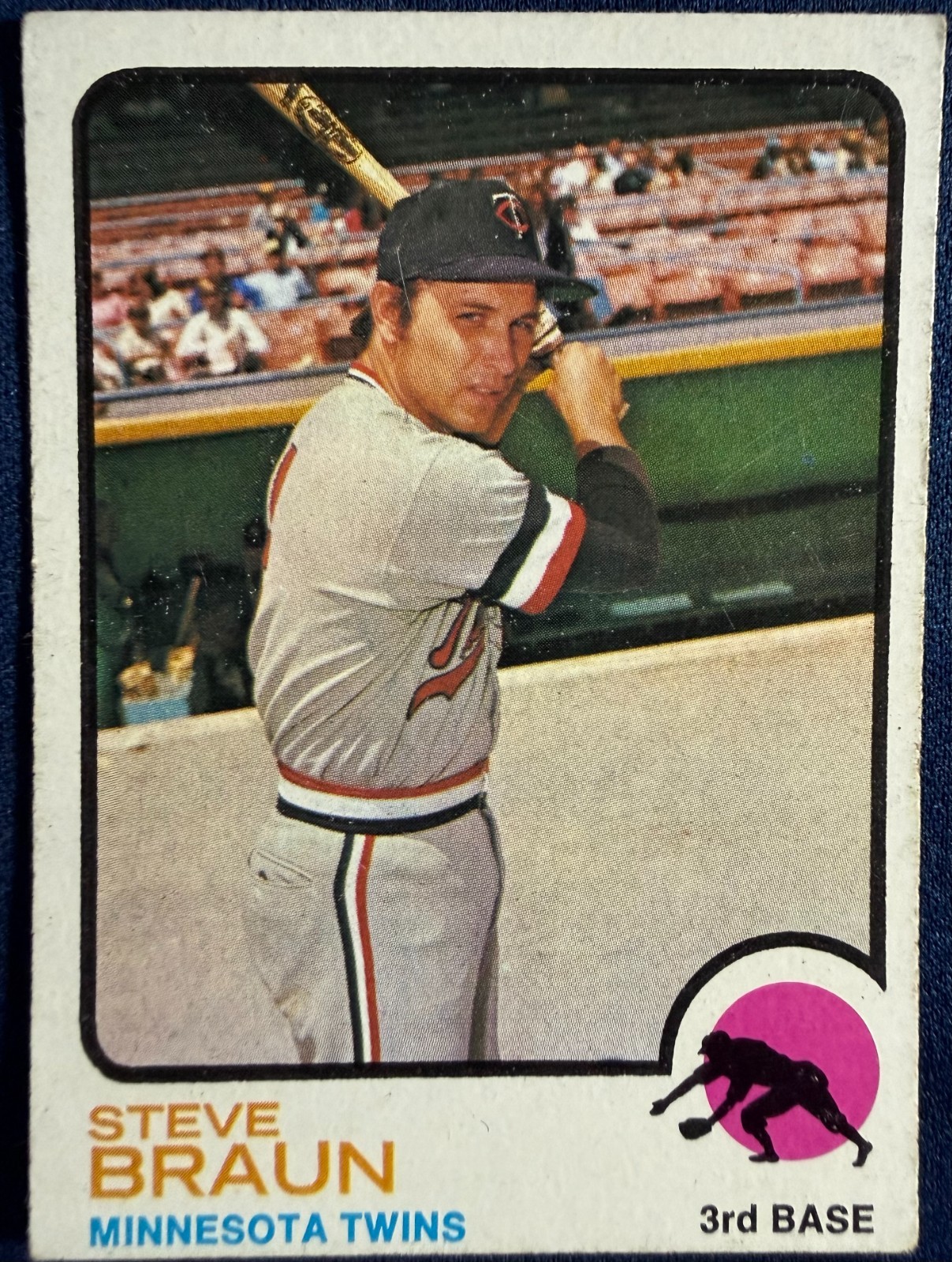 1973 TOPPS #16 STEVE BRAUN (MINNESOTA TWINS) BASEBALL CARD