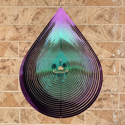 Wind Spinner Garden Indoor Outdoor Decor 3D Stainless Steel Metal Hanging Decora