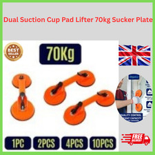 Dual Suction Cup Pad Lifter 70kg Sucker Plate Glass Tile Mirror Lifter Puller UK