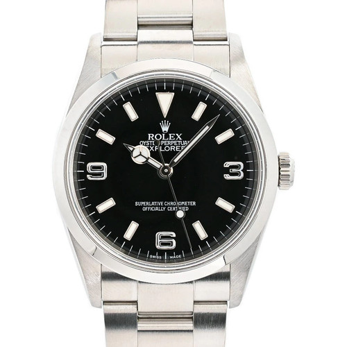 ROLEX Rolex 114270 Black Case Size 36mm Men's Used Watch #621216