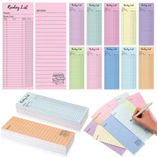 100 Pcs Reading List Bookmark 3 x 8 Inch Reading Log Bookmark Personal Librar...