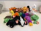 Vintage Ty Beanie Babies Lot of 12 ALL PVC Pellet Plush With Tags
