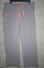 Carhartt Force Womens Scrub Pants Gray Pink Ripstop Bottoms Size Medium