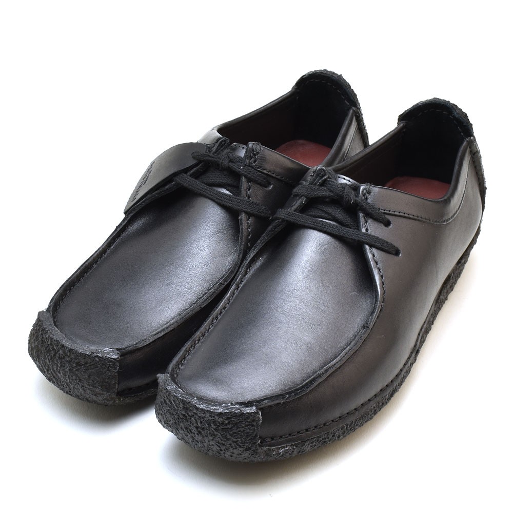 Clarks Natalie Black Leather Shoes Standard Genuine Leather, Men's