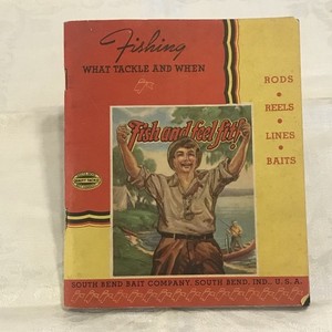 South Bend Bait Co. 1939 Fishing Catalog Rods-Reels-Lines-Baits 128 Pages