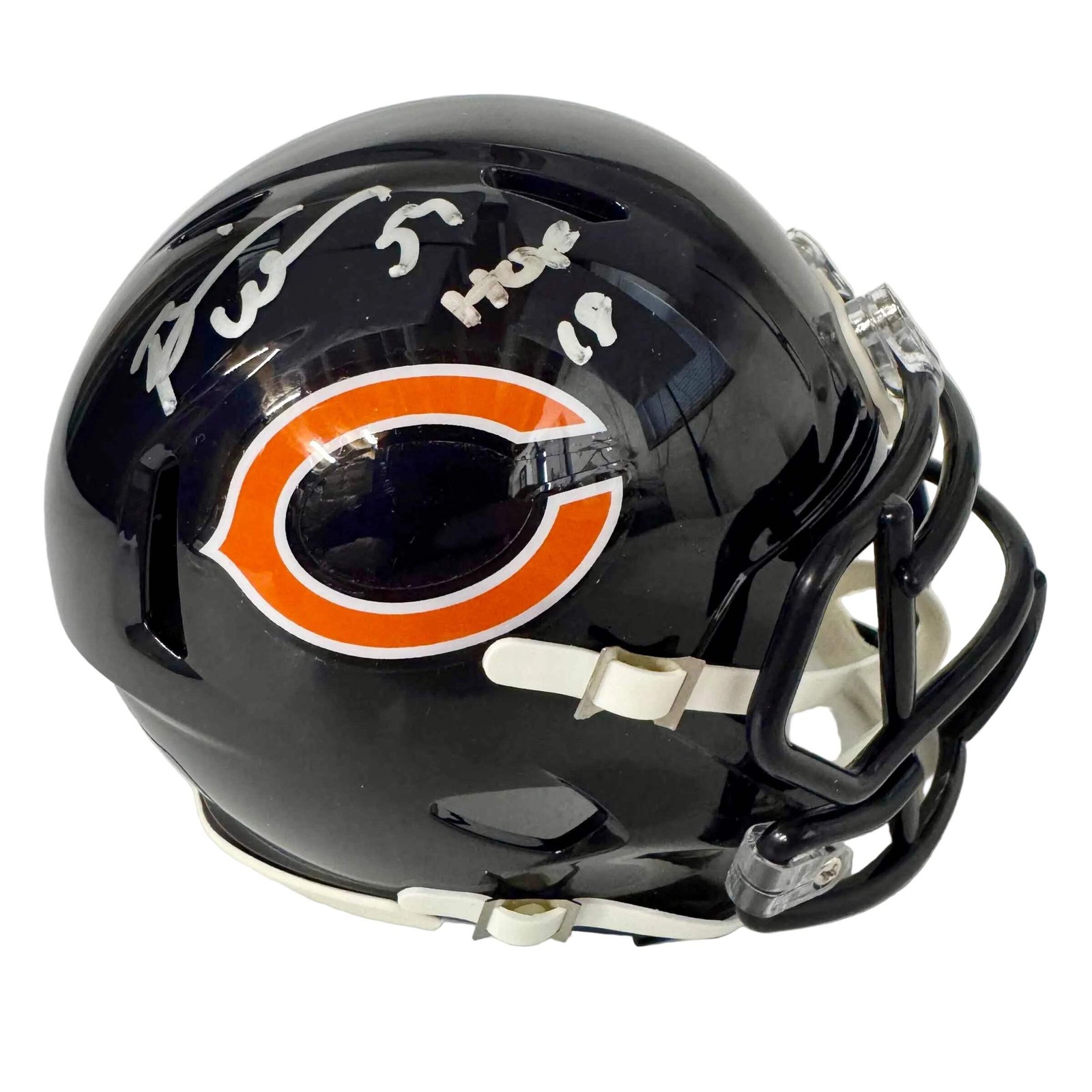 Brian Urlacher Autographed Signed Chicago Bears / HOF 18 Mini Helmet JSA COA 