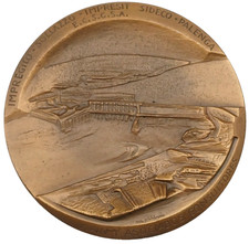 MEDAGLIONE  ARGENTINA 1974-1979 COSTRUZIONE DIGA IDROELETTRICA URUGUAY GR 127,58