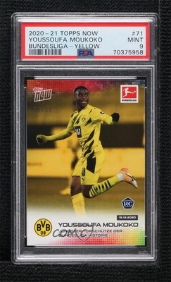 2020 Now Bundesliga English Gold /99 Youssoufa Moukoko PSA 9 MINT Rookie RC 16to