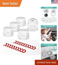 Universal Baby Safety Stove Knob Covers - Clear View  Tool-Free Installation