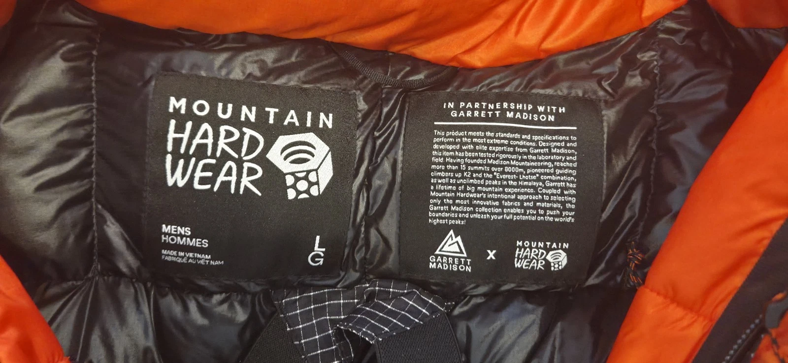 Mountain Hardwear Absolute Zero Down Parka - Men's State Orange, Large - product detail image 5