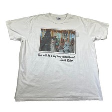 Vintage Star Wars Darth Vader Stormtrooper Quote T Shirt XL White Tee