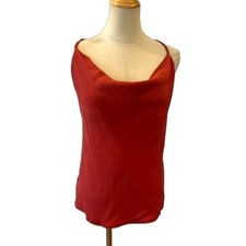 C/Meo Collective Rust Orange Draped Tank Cami XS Lined