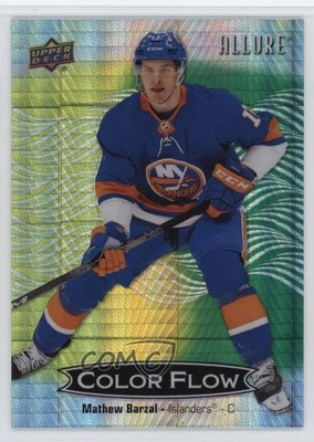 2024 Upper Deck Allure Color Flow Yellow Green Spectrum 95/99 Mathew Barzal 1n3b
