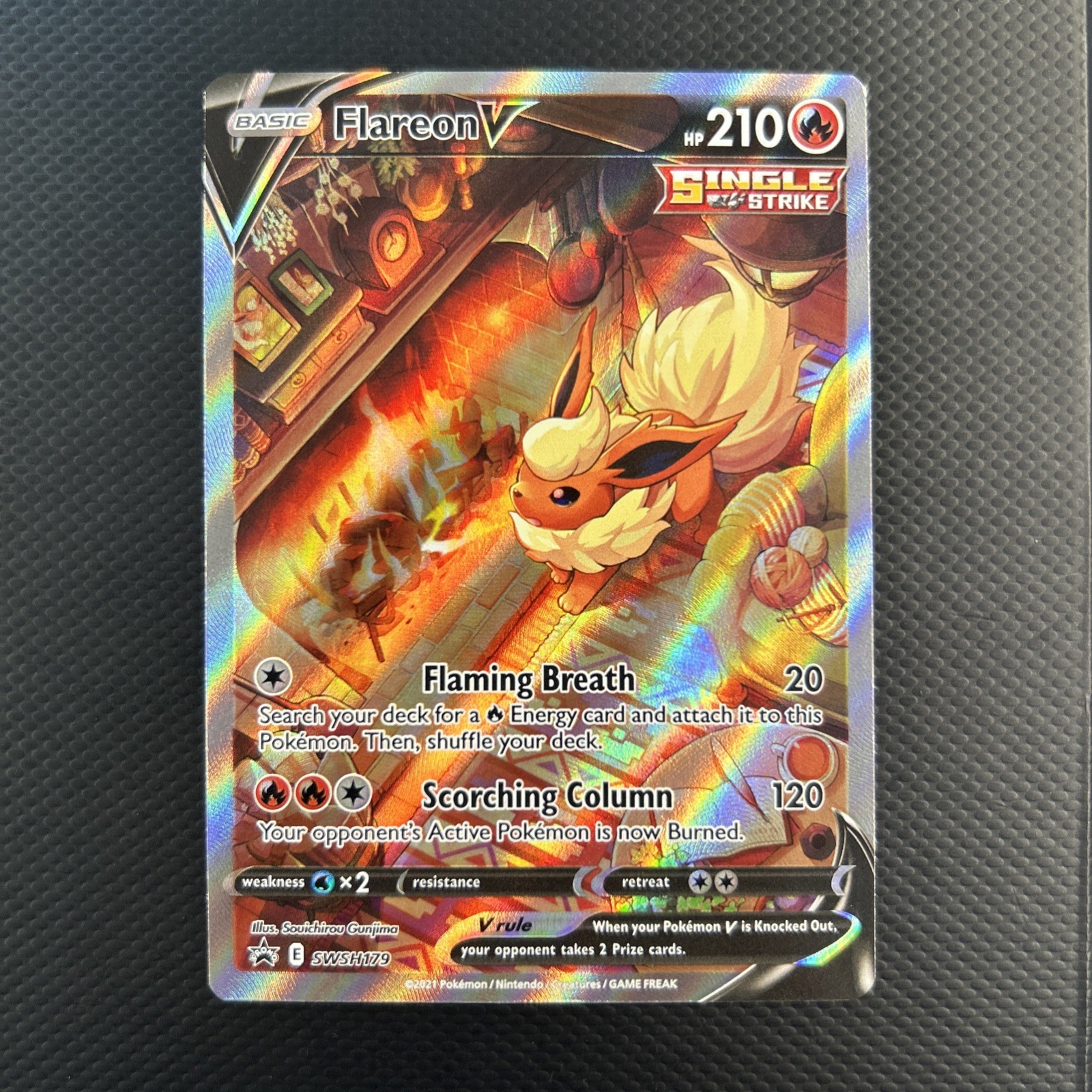Flareon V Swsh179 Sword And Shield Black Star Promo Lp