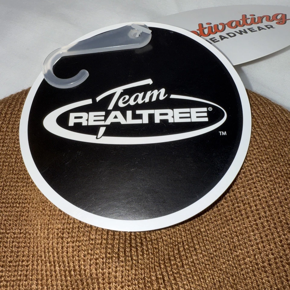 Team Realtree Knit Beanie Cap Brown "Nice Rack" Antlers New with Tags OLP - Image 4 of 4