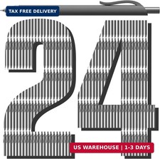 24 Pack Gel Pens Black Ink 0.7mm Fine Point Retractable Quick Dry No Smudge