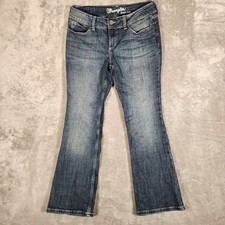 Wrangler Bootcut Jeans Womens 9x30 Blue Excellent Stretch Denim Mid Rise