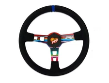 PRP G100-DEL Steering Wheel Center Cap 6-Bolt Pattern Black Vinyl 4"