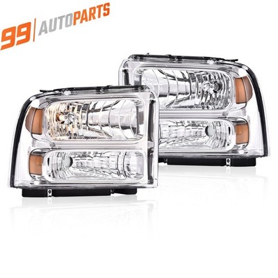 For 1999-2004 Ford F-250 F-350 Super Duty 00-04 Excursion Conversion Headlights