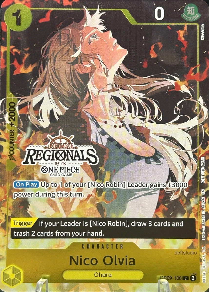 Nico Olvia OP09-106 One Piece Promotion Cards for sale | eBay