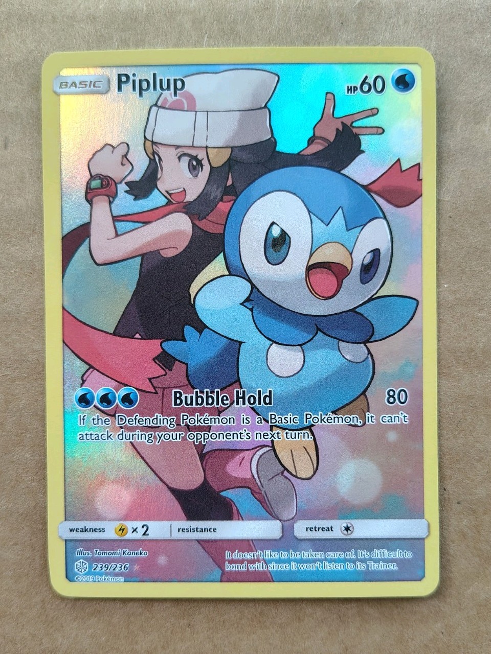 Piplup 239/236 (NM) - Sun & Moon Cosmic Eclipse - Secret Rare - Pokemon TCG