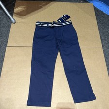 Polo Ralph Lauren Kids Chino Pants Size 3 Navy Blue Belt Nautical Preppy