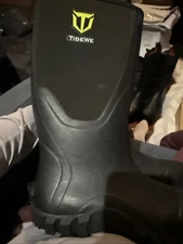 TIDEWE Rubber Boots for Men Multi-Season, Waterproof Rain Boots with Steel Shank