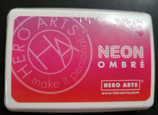 HERO ARTS Ombre Dye Ink Stamp Pad Neon Red to Purple