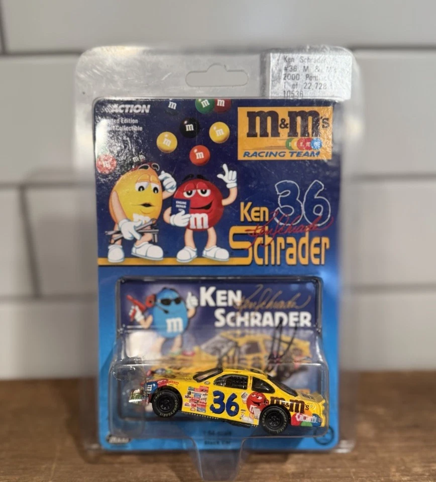 Autographed 2000 Ken Schrader M&M's Diecast Race Car - Image 2 of 4
