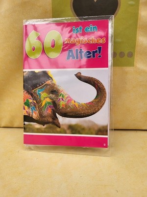 Grußkarte Geburtstagskarte mit Umschlag neu zum 60. oder 65.  Geburtstag
