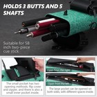 3x5 Hard Shell PU Leather Pool Cue Case Holds 3 Butts 5 Shafts w/Shoulder Strap — photo 3