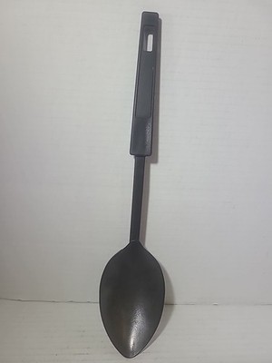 Vintage 12'' Metal Serving Spoon With Plastic Handle, Unique, Retro, Unbranded