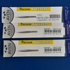 LOT OF 3 AVEN 18072USA Technik Tweezers 7-SA