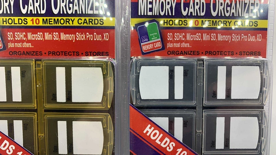 Organizador de cartão de memória 3PK Pioneer ~ comporta 10 cartões de memória cada ~ com etiquetas - Imagem 3 de 3