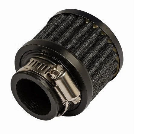 Small Breather Filter 25mm Neck Size (Oil Crankcase Air) 50mm Diameter BLACK
