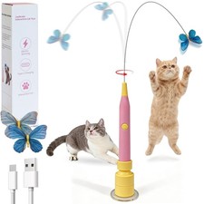 Interactive Cat Toys for Indoor Cats, Automatic Cat Wand Toy Enrichment for B...