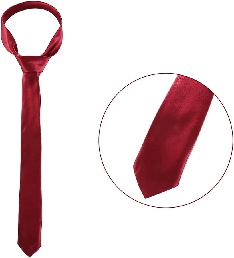 1920s Accessories for Men 20s Gatsby Gangster Costume Wine Red - Image 2 of 4