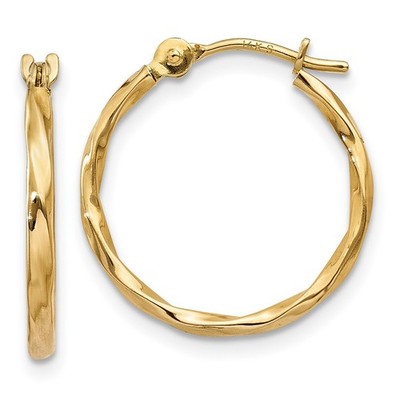 13 mm 14K Gelbgold Twist Creolen YE1500