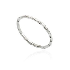 925 Sterling Silver Minimalist Hammered Skinny Knuckle Stacking Rings for Wom...