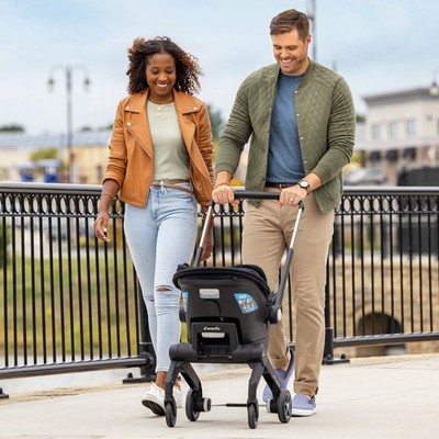Evenflo Shyft DualRide Travel System Stroller & Car Seat, Black, Single, 3-Wheel