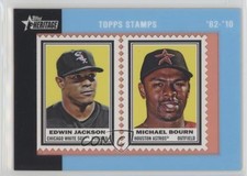 2011 Topps Heritage Encased Stamps 33/62 Edwin Jackson Michael Bourn #EJMB 1h1