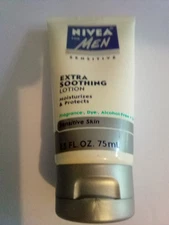 Nivea for Men Sensitive Skin Lotion Fragrance Dye SPF 4 2.5 fl oz 75 ml