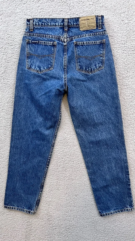 Pantalones de mezclilla Jordache vintage años 80 para mujer talla 12 1/5 azul lavado ácido tiro alto pierna cónica Foto 2 de 4