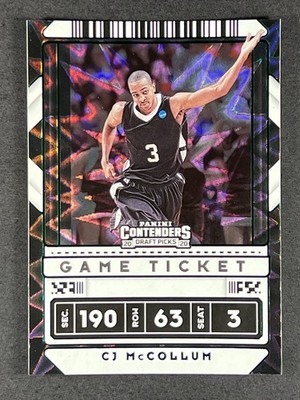 CJ McCollum 2020 Panini Contenders Draft Picks - Green Explosion #41b Variation