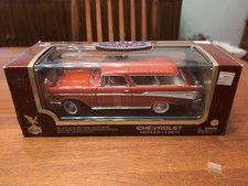 Road Legends 118 1957 Chevrolet Nomad Diecast Orangered Opening Parts Road Legends 118 1957 Chevrolet Nomad Diecast Orangered Opening Parts