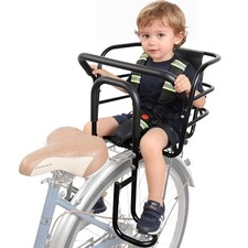 Upgraded Rear Child Bike Seat,Back Mount Kid's Bike Seat with Foot Pedals Back